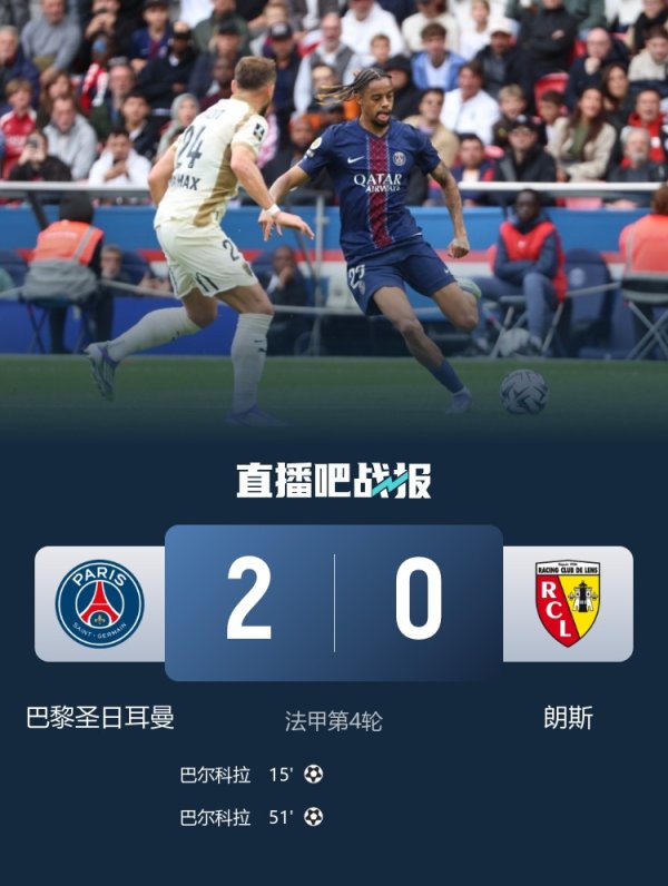3东谈主伤退! 巴黎2-0朗斯四连胜 巴尔科拉双响巴黎3东谈主伤退周中踢欧冠