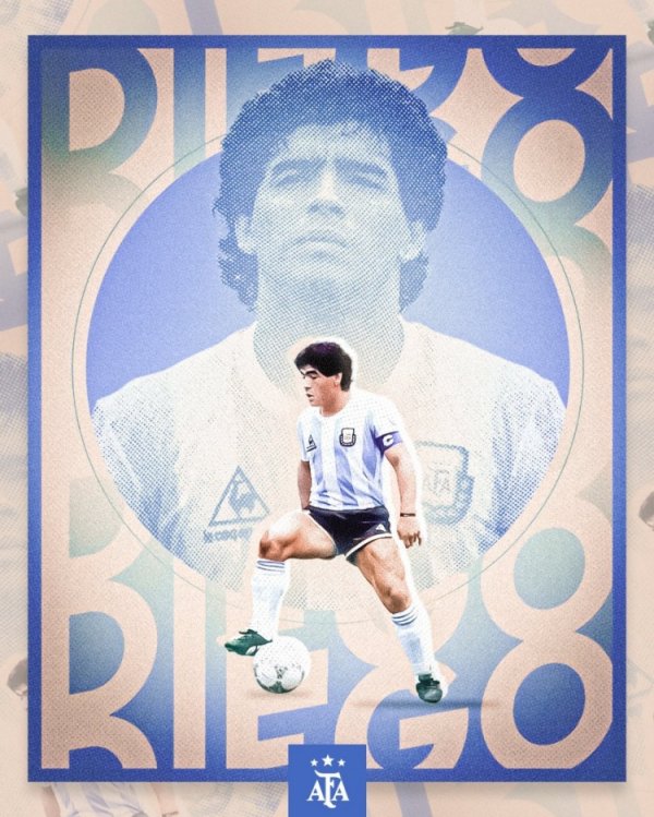 马拉多纳65岁生日！阿根廷队晒海报：不管身在那儿，咱们长期吊唁